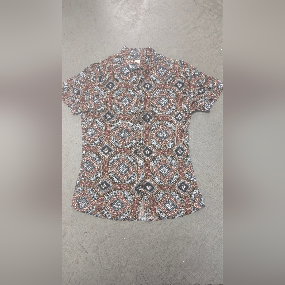 River Island Geometric Patterned Shirt, Small - Picture 2 of 7